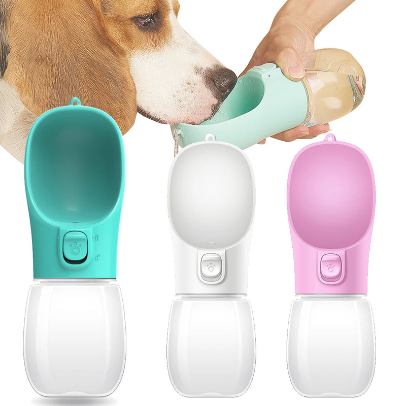 Portable water bottle for small and large dogs