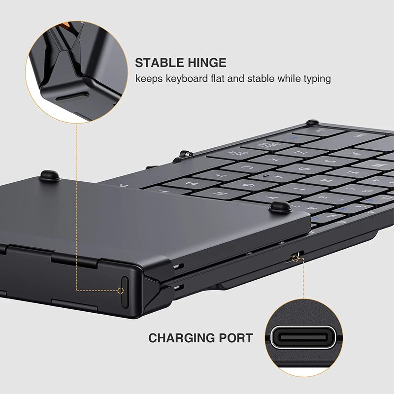 Foldable keyboards with numeric keypad