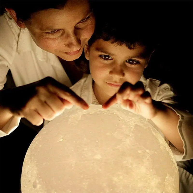 3D printed moon shaped LED night light