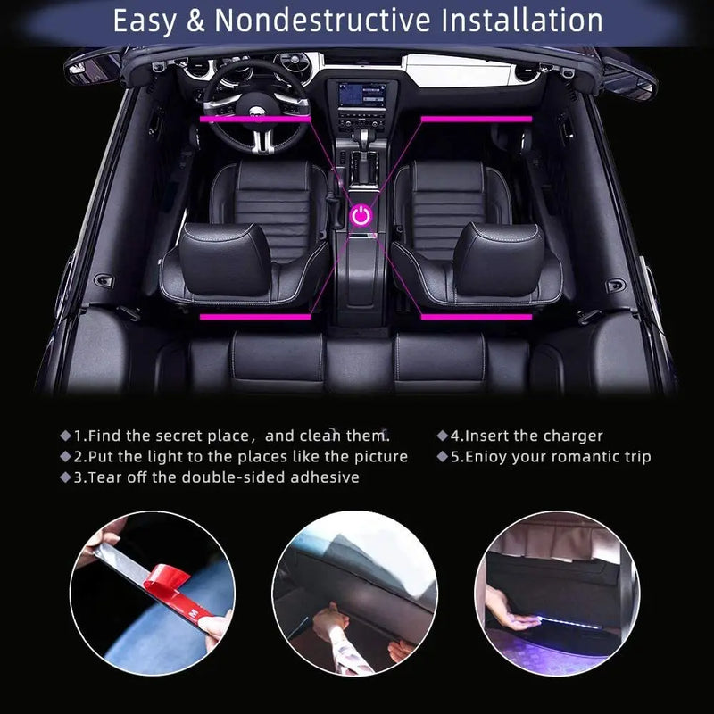 LED neon car interior ambient light